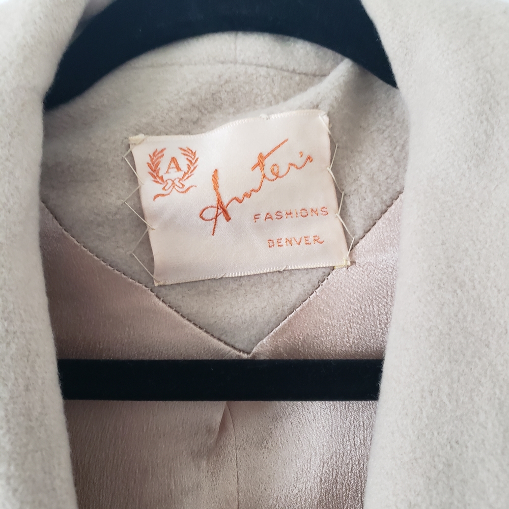 1950s 1960s M/L Vintage 100% Cashmere Lined Car Swing Coat Anter Fashion Denver - Picture 5 of 14